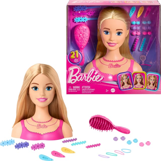 Кукла Barbie - Барби глава за оформяне на прически, блондинка