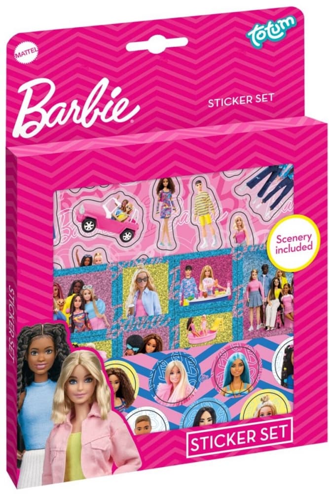 Sticker Set, Totum, Barbie, 4 pcs