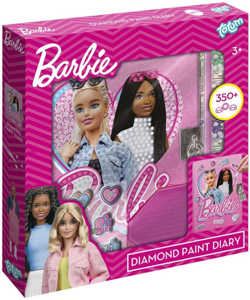 Craft Kit, Totum, Barbie, Decorate Your Own Secret Diary with Diamonds
