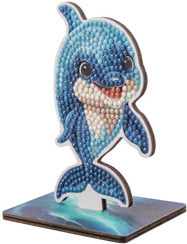 Комплект за диамантена бродерия, Craft Buddy, Crystal Art Buddies, Делфин, 7 части