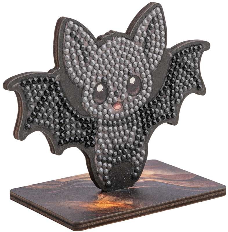 Diamond Embroidery Kit, Craft Buddy, Crystal Art Buddies, Bat, 7 pcs