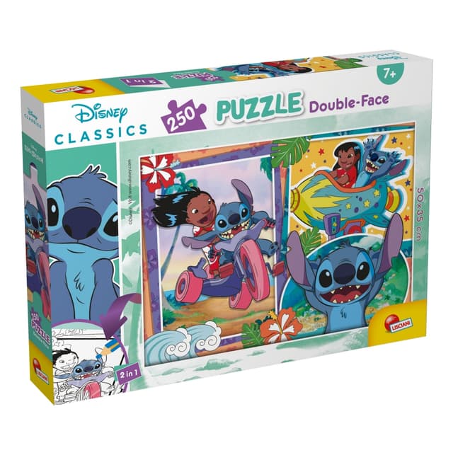 Puzzle, Lisciani, Stitch, Lilo and Stitch, Double-Sided Puzzle 250 pcs