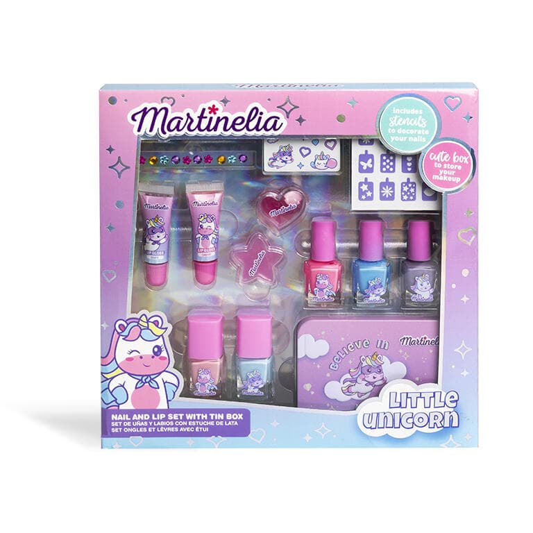 Lip and Manicure Set in Metal Tin, Martinelia, 13 pcs