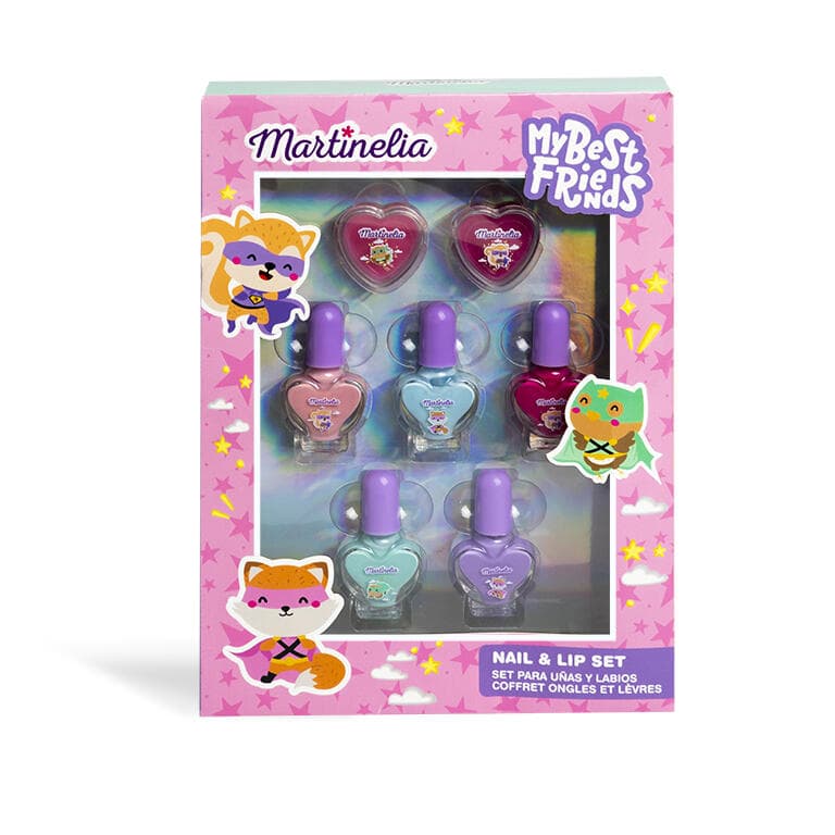 Nail Polish and Lip Gloss Set, Martinelia, My Best Friend, 7 pcs