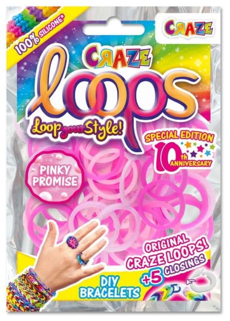 Craft Kit, Craze, Loops, DIY Bracelets, 100 Rubber Bands