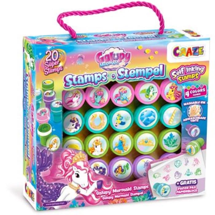 Stamp Set, Craze, Galupy Mermaids, 20 pcs