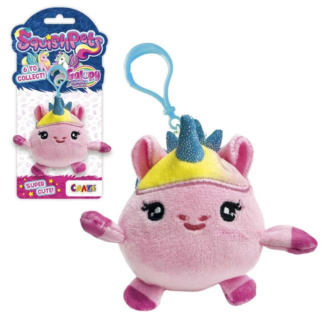 Plush Keyring, Craze, Unicorn, 6 cm