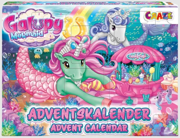 Christmas Advent Calendar, Craze, Galupy Mermaid, 24 pcs