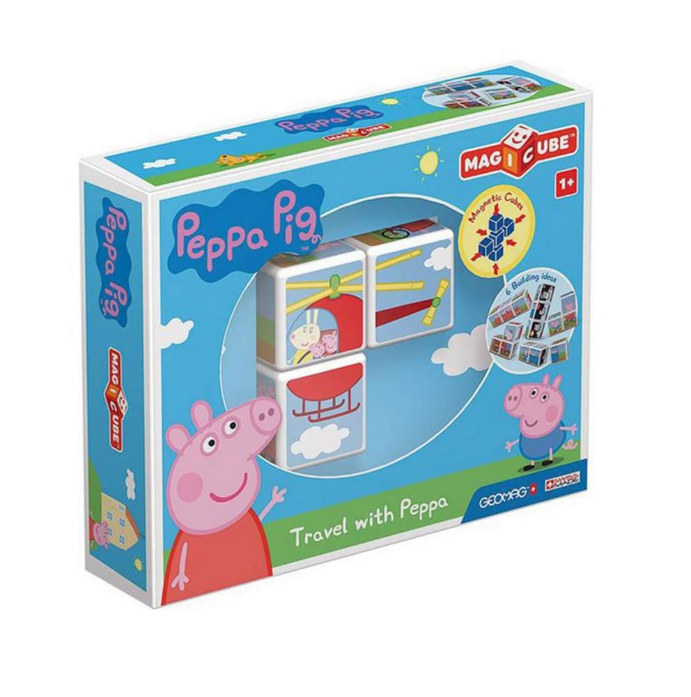 Магнитен конструктор, Geomag, Magicube, Peppa Pig, Пътешествие с Пепа Пиг, 3 части