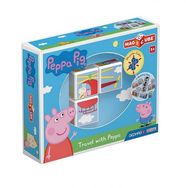 Magnetic Construction Set, Geomag, Magicube, Peppa Pig, Journey with Peppa Pig, 3 pcs