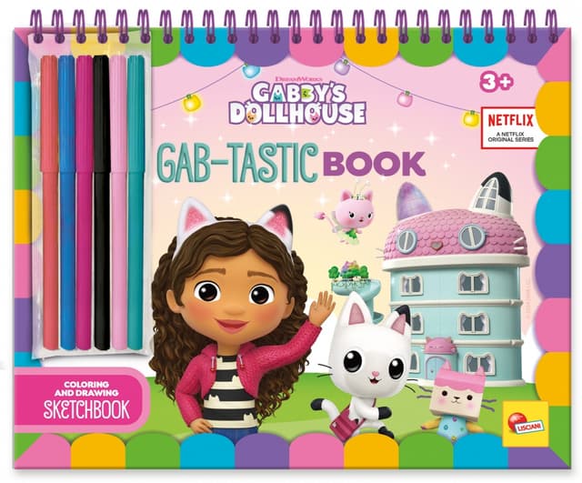 Творчески комплект, Lisciani, Gabby′s dollhouse, Книжка с активности, Gab-tastic