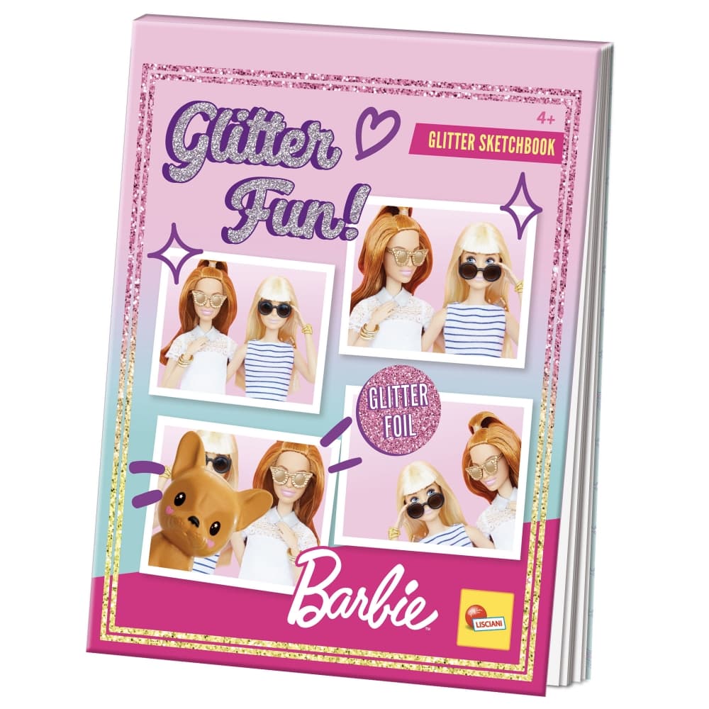 Creative Set, Lisciani, Barbie, Glitter Colouring Book