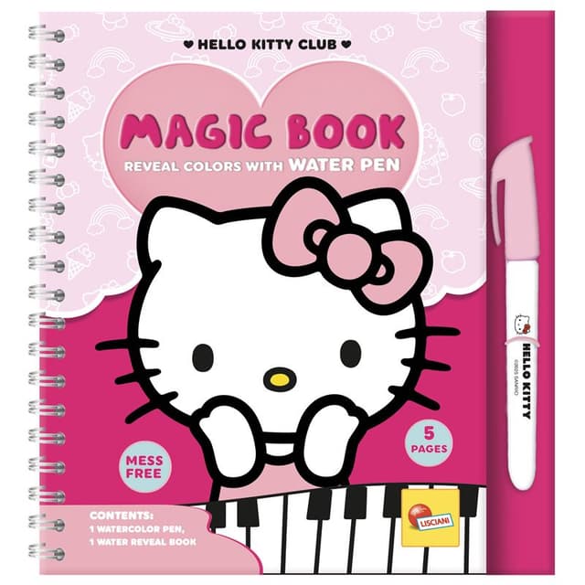 Творчески комплект, Lisciani, Hello Kitty, Книжка за рисуване с вода
