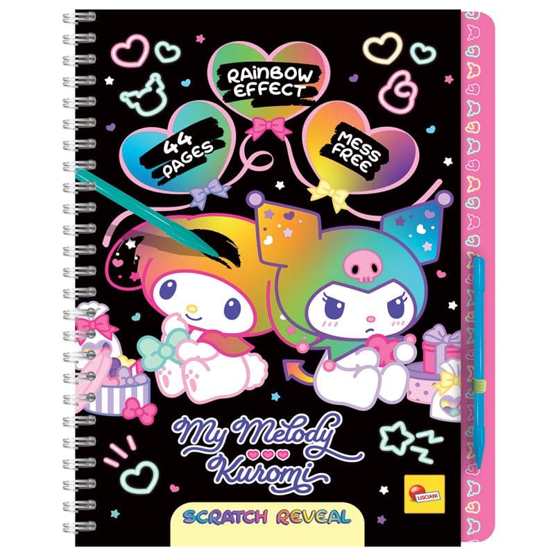 Творчески комплект, Lisciani, My Melody & Kuromi, Scratch Reveal, Скречбук