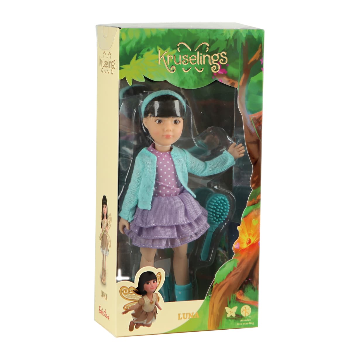 Doll with Accessories, Kuselings Doll, Luna, 23 cm