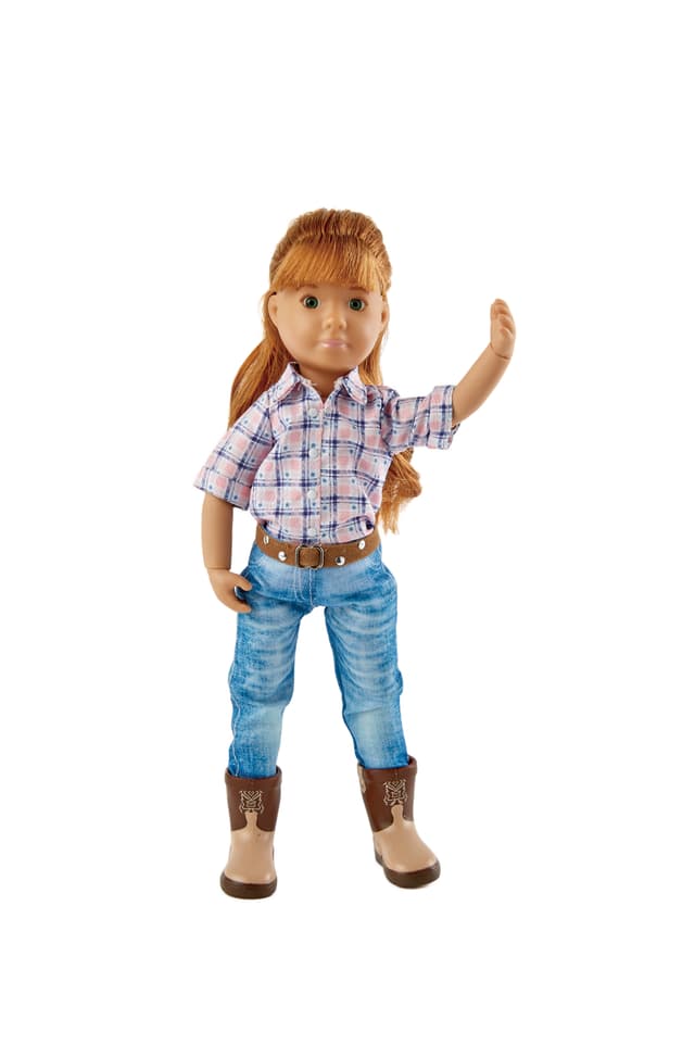 Doll with Accessories, Kuselings Doll, Chloe, Rodeo Girl, 23 cm