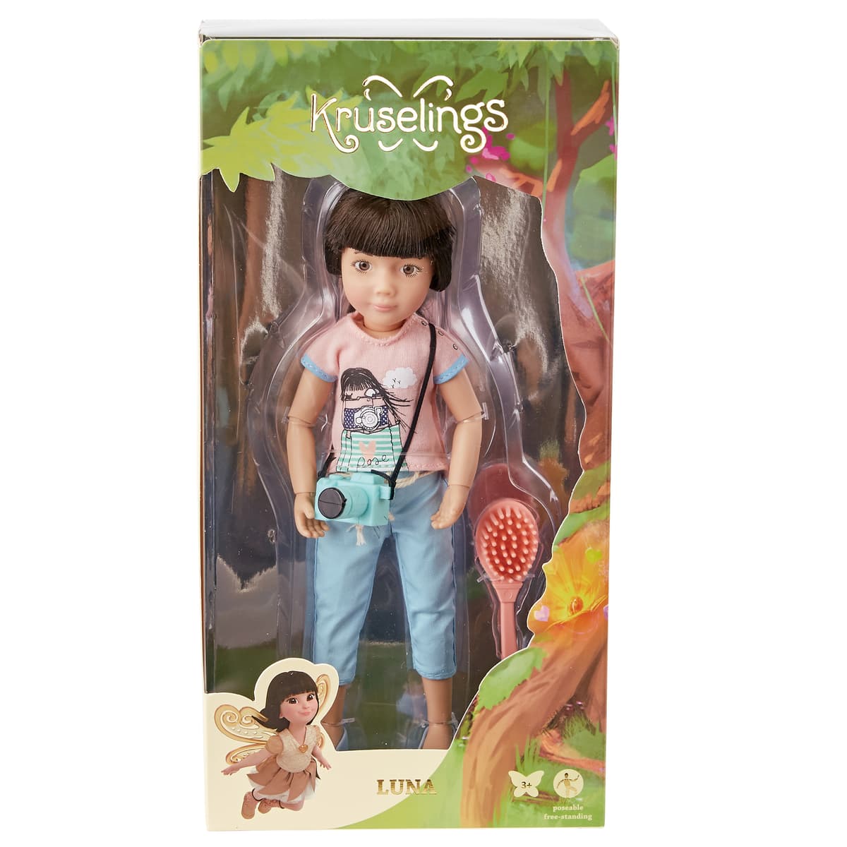 Doll with Accessories, Kuselings Doll, Luna Cute Photographer, 23 cm