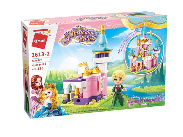 Construction Set, Qman, Princess Leah, Colourful Ocean Castle, Pavilion of Honesty, 116 pcs