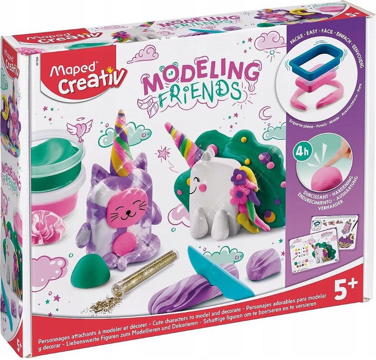 Комплект за моделиране MAPED Creative Modeling Friends, котка и еднорог