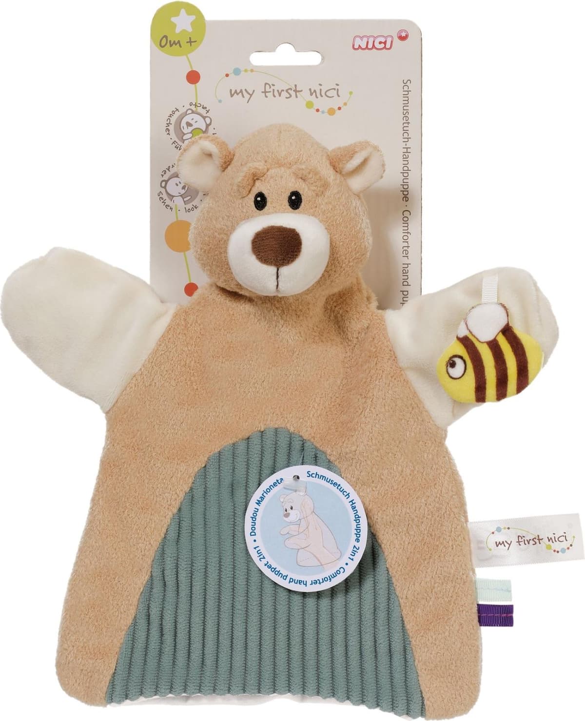 NICI Plush Bear Hand Puppet 2-in-1