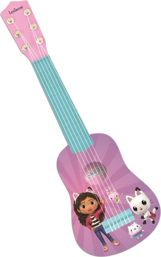 Children's Guitar (Toy) for Beginners - Lexibook My First Guitar Gabby's Dollhouse (pink-blue)