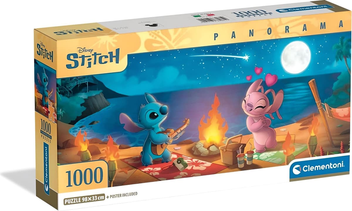 CLEMENTONI 1000ч. Пъзел Panorama Disney Stitch