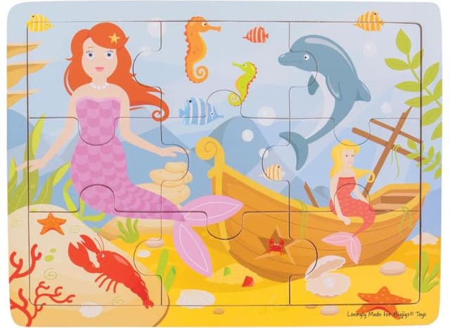 Wooden Framed Puzzle - Mermaid Puzzle