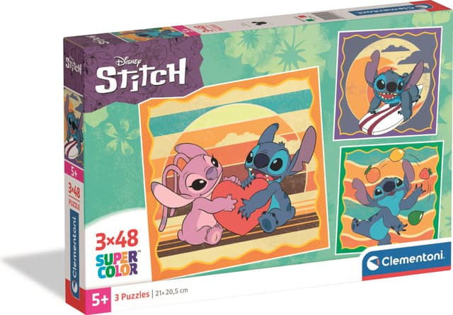 CLEMENTONI 3X48ч. Пъзел Disney Stitch