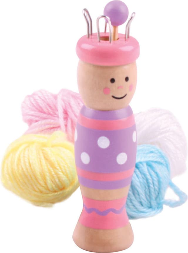 Дървена играчка за плетене - Кукла (3)