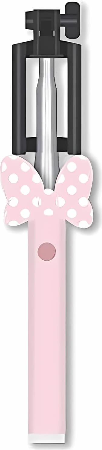 Portable Extendable Wireless Selfie Stick for Mobile Phones - Disney Minnie Bluetooth Folding Selfie Stick (Pink)