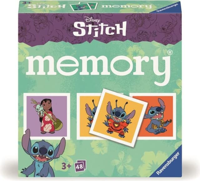 Игра Мемори карти 48 броя Ravensburger - Дисни Стич