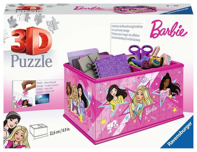 3D Пъзел Ravensburger 216 ел. - Кутия органайзер: Барби