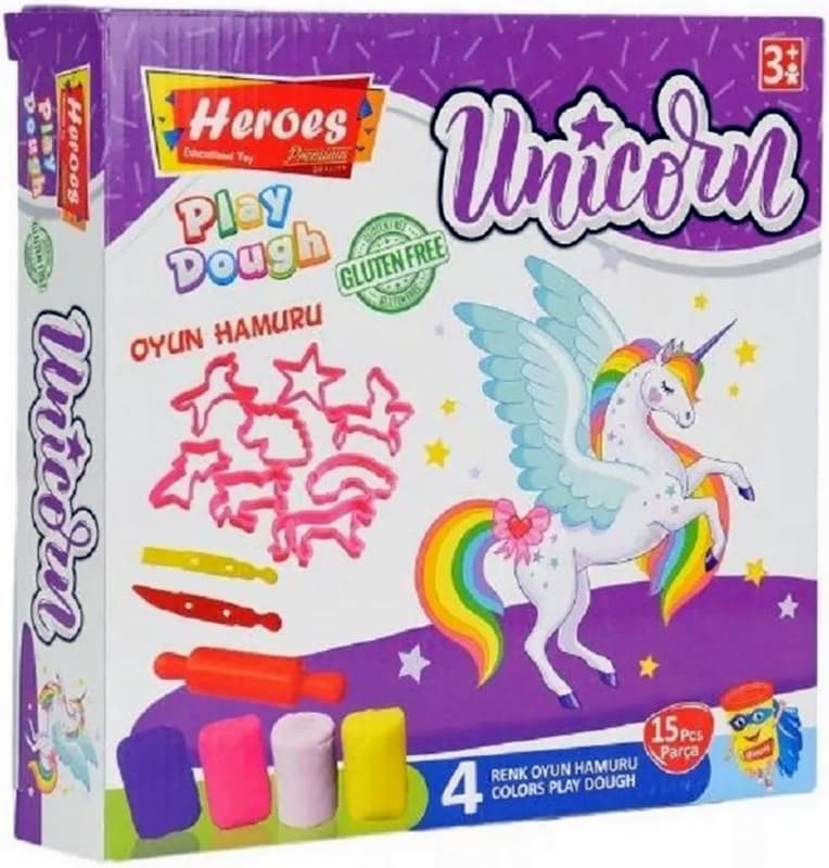 Play Dough Set Unicorn 4x50 g 22x22x5