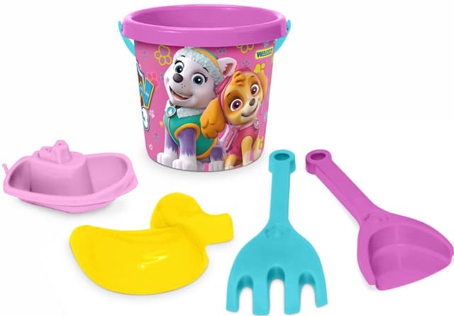 Paw Patrol Skye Pink Bucket with Sand Stamp 4 pcs 18x14x14