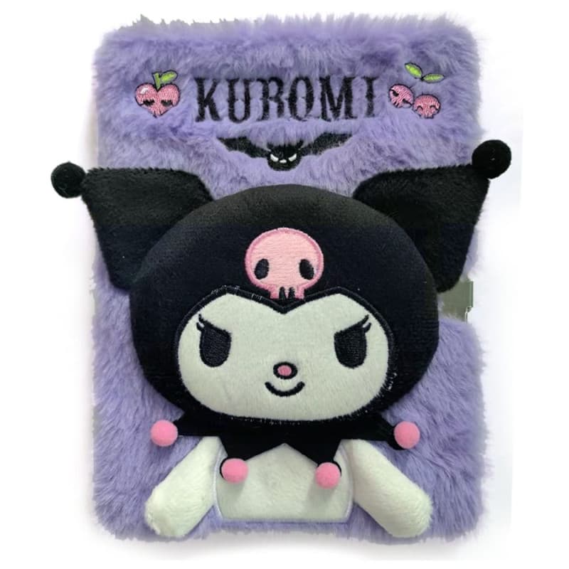 Purple Plush Notebook A5 Kuromi 3D