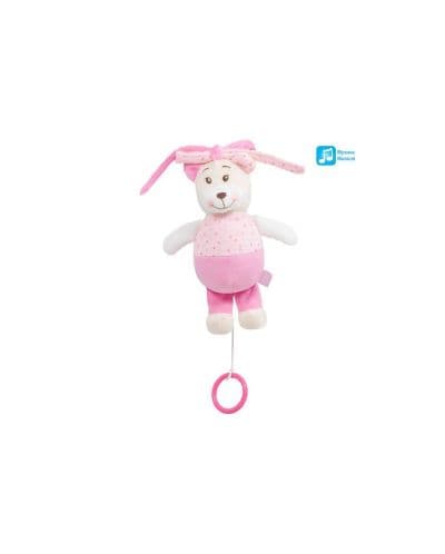 Amek Toys Baby Barrel Organ Teddy Bear Pink