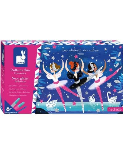Творчески комплект Janod - Неонови, блестящи балерини