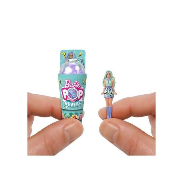 Кукла Mini Barbie Land - Pop Reveal: Изненада с чаша и разкриване, 3.8 см, асортимент