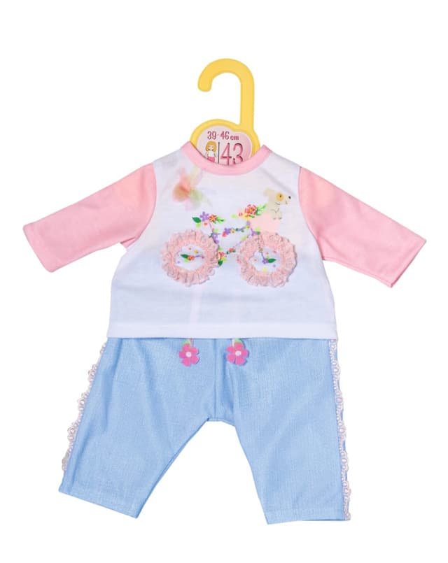 Dolly Moda - Комплект с картинка велосипед, 43 см