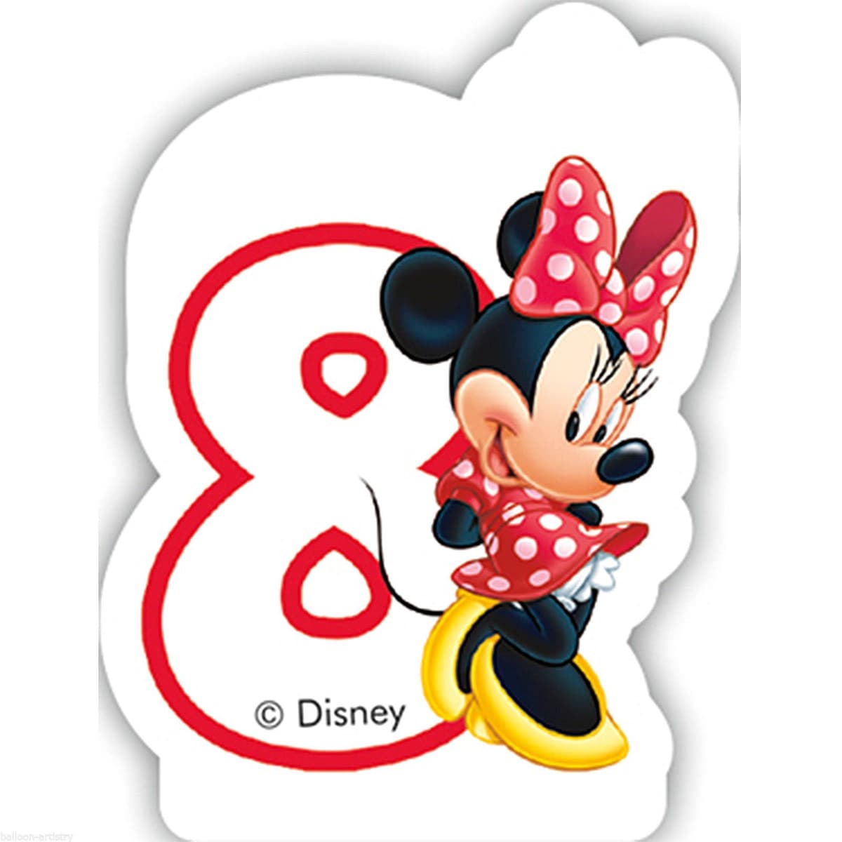 Procos Birthday Candle Number 8 Minnie Mouse 82927