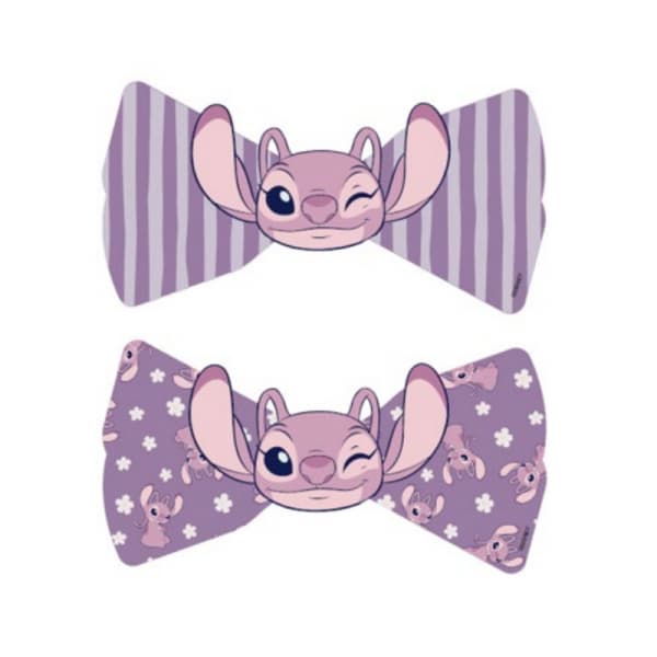 Щипки с панделка Stitch/Angel 2 бр