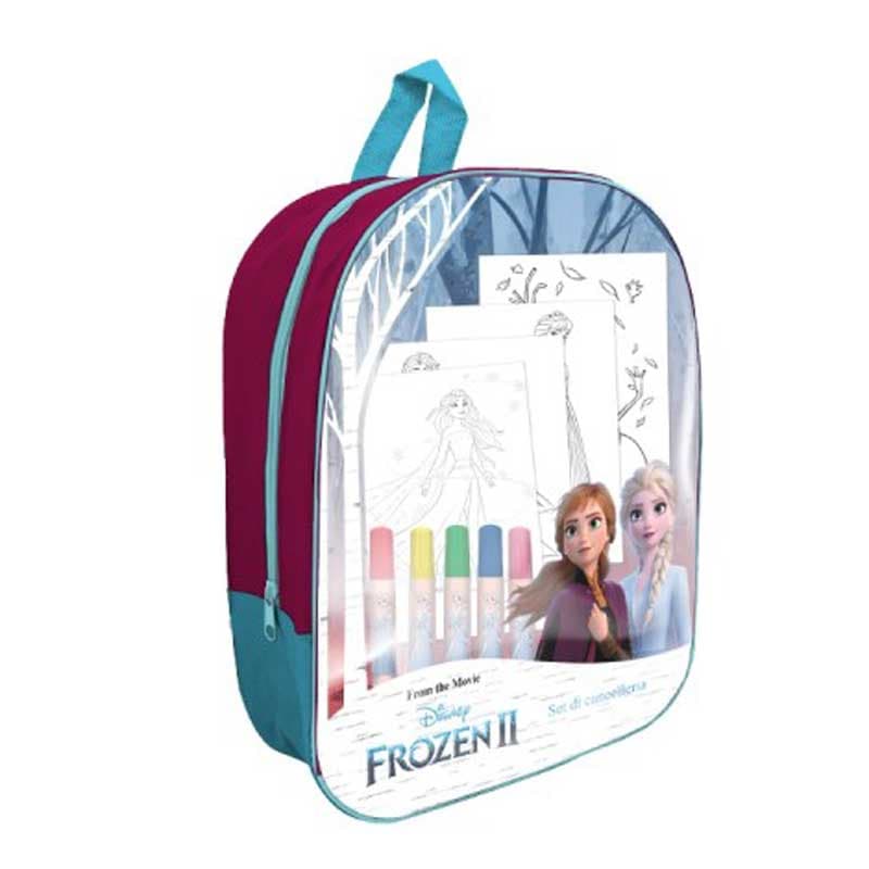 Children's Backpack with Colouring Set "Frozen" - 12 pcs